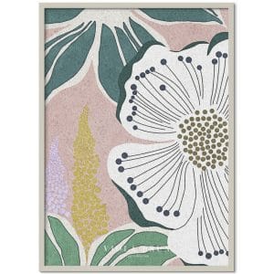Poster & Frame | Bloom Dusty Rose, Størrelse A3, Ramme Cashmere grey wood