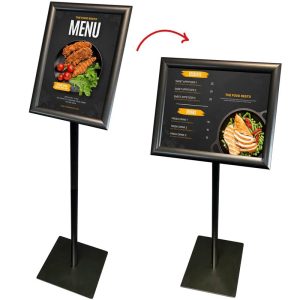 BASIC Infostand A3 - snap ramme profil 25mm, sort